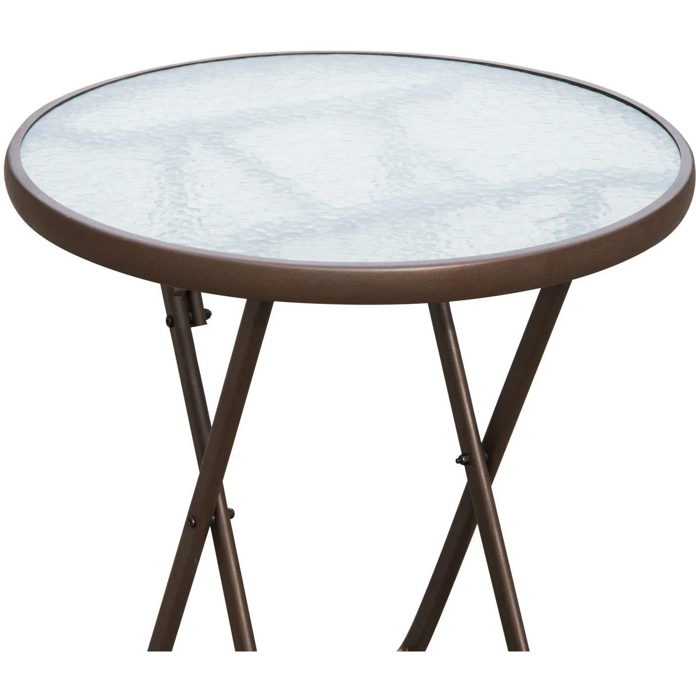 Bistroset Balkonset 3 tlg, Polyrattan Klappbar Braun - 0