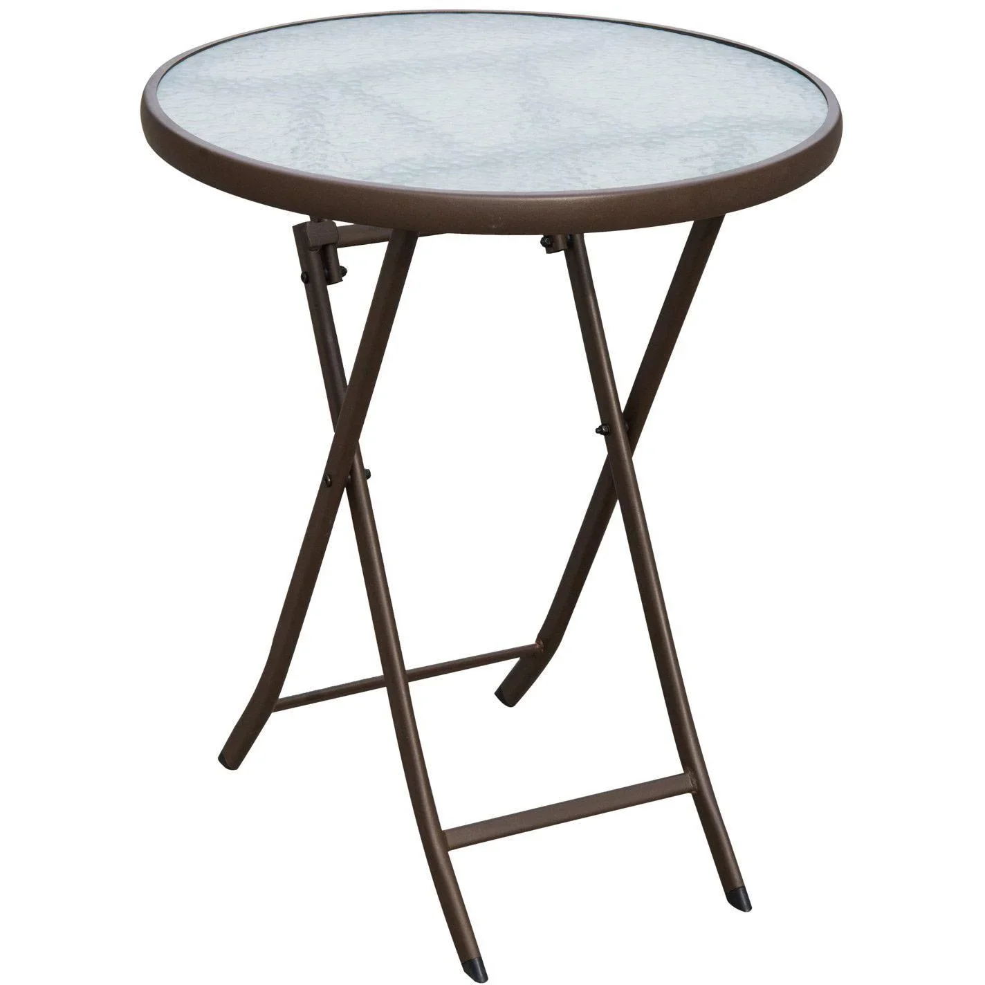 Bistroset Balkonset 3 tlg, Polyrattan Klappbar Braun - 4