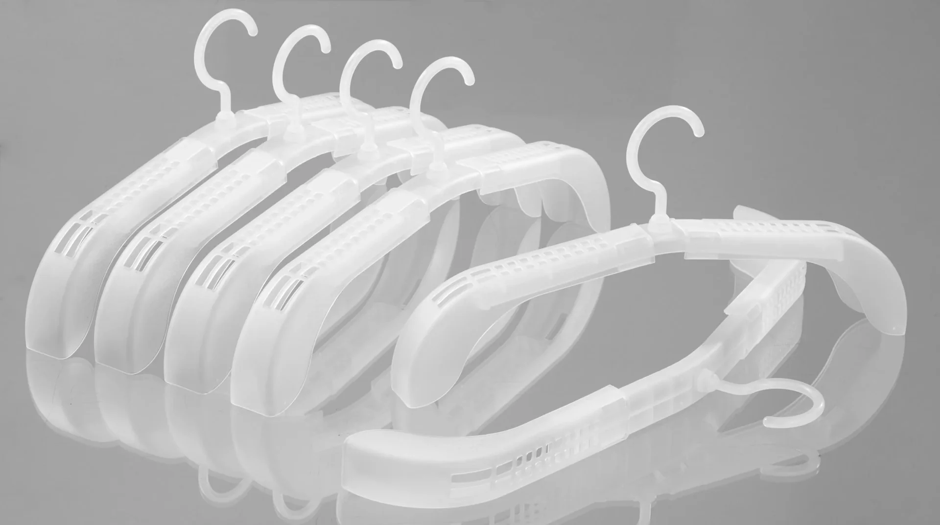 Ausziehbarer Kleiderbügel, 6er Set, ausziehbar 37,5 - 51,5 x 4 cm - 0