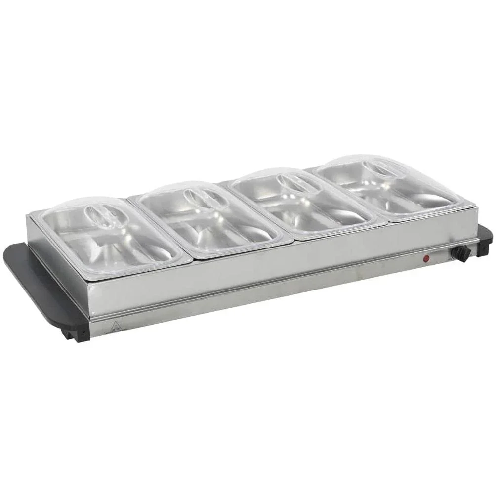 Buffetwärmer 400 W 4x2,5 L aus Edelstahl - 0