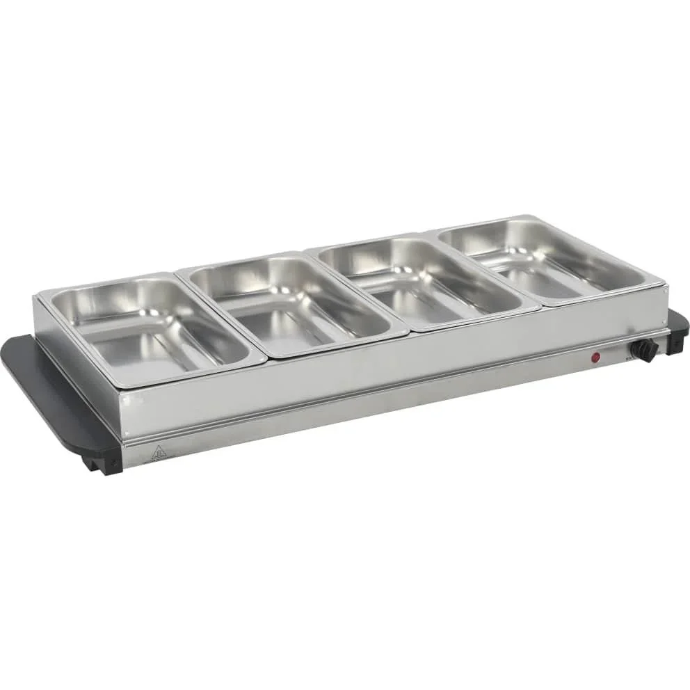 Buffetwärmer 400 W 4x2,5 L aus Edelstahl - 1
