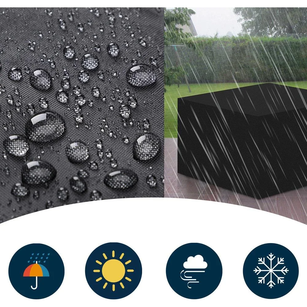 Abdeckung Garten-Set Vanamo Anthrazit, 242x162x100cm - 0