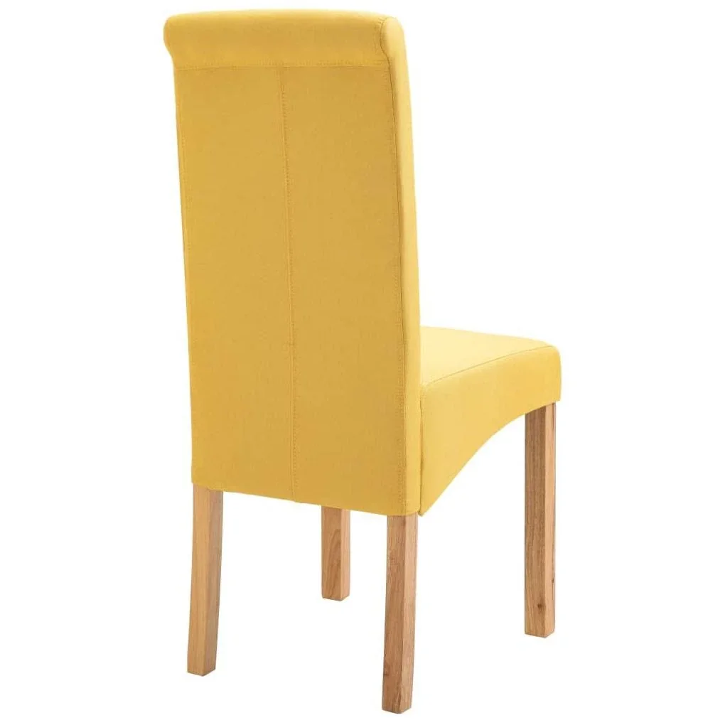 Esszimmerstühle 2 in Stoff gelb - 3