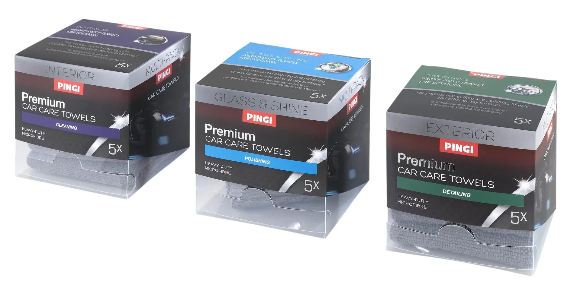 PREMIUM TOWER BOX Mikrofasertücher 3 er Box - 6