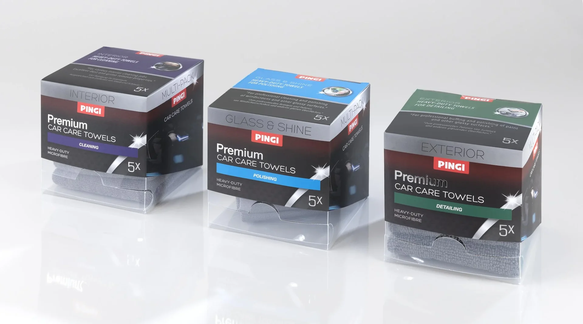 PREMIUM TOWER BOX Mikrofasertücher 3 er Box - 8