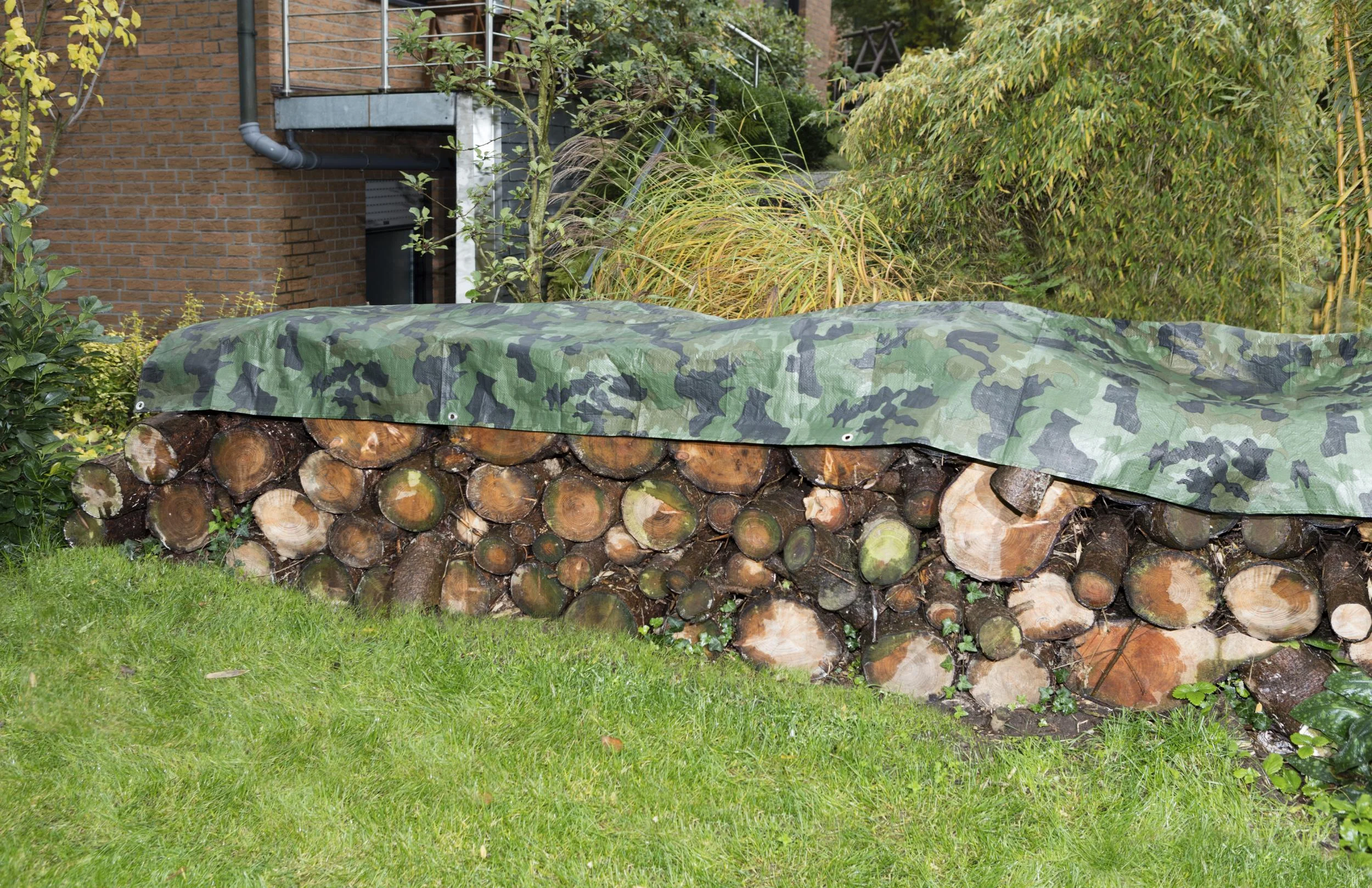 Holzstapelabdeckplane "Camouflage" 1,5 x 6 m - 0