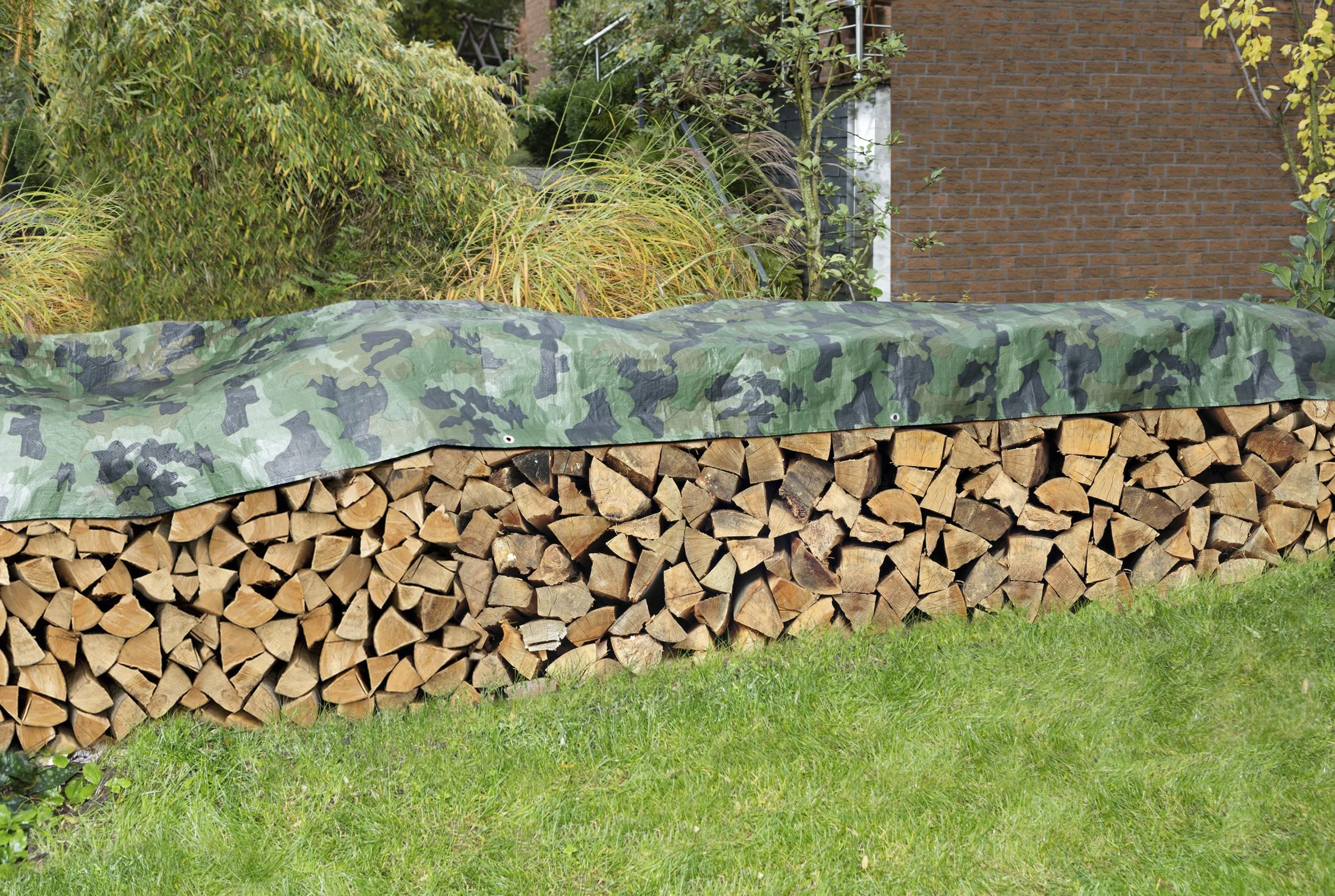 Holzstapelabdeckplane "Camouflage" 1,5 x 6 m - 1