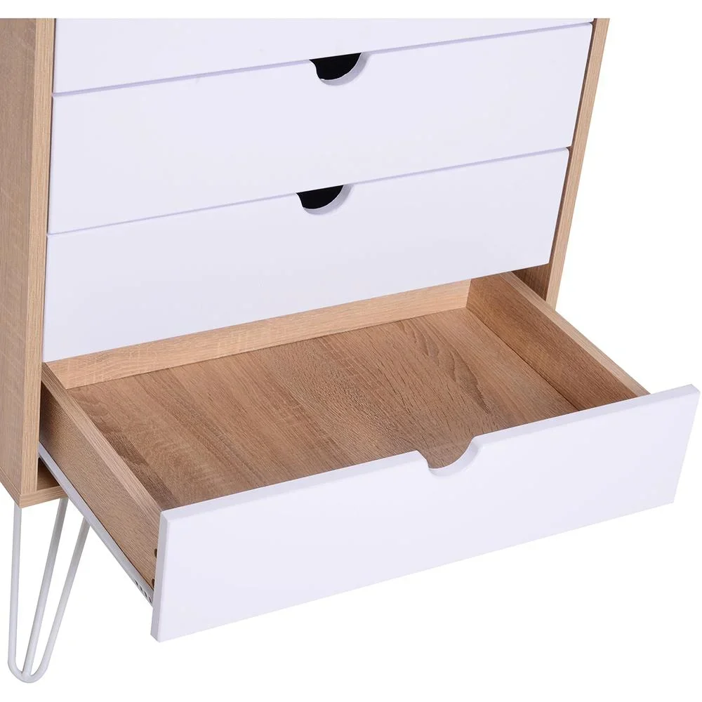 Nachttisch Nachtschrank Beistellstisch Flurkommode Konsole 4 x Schublade - 6