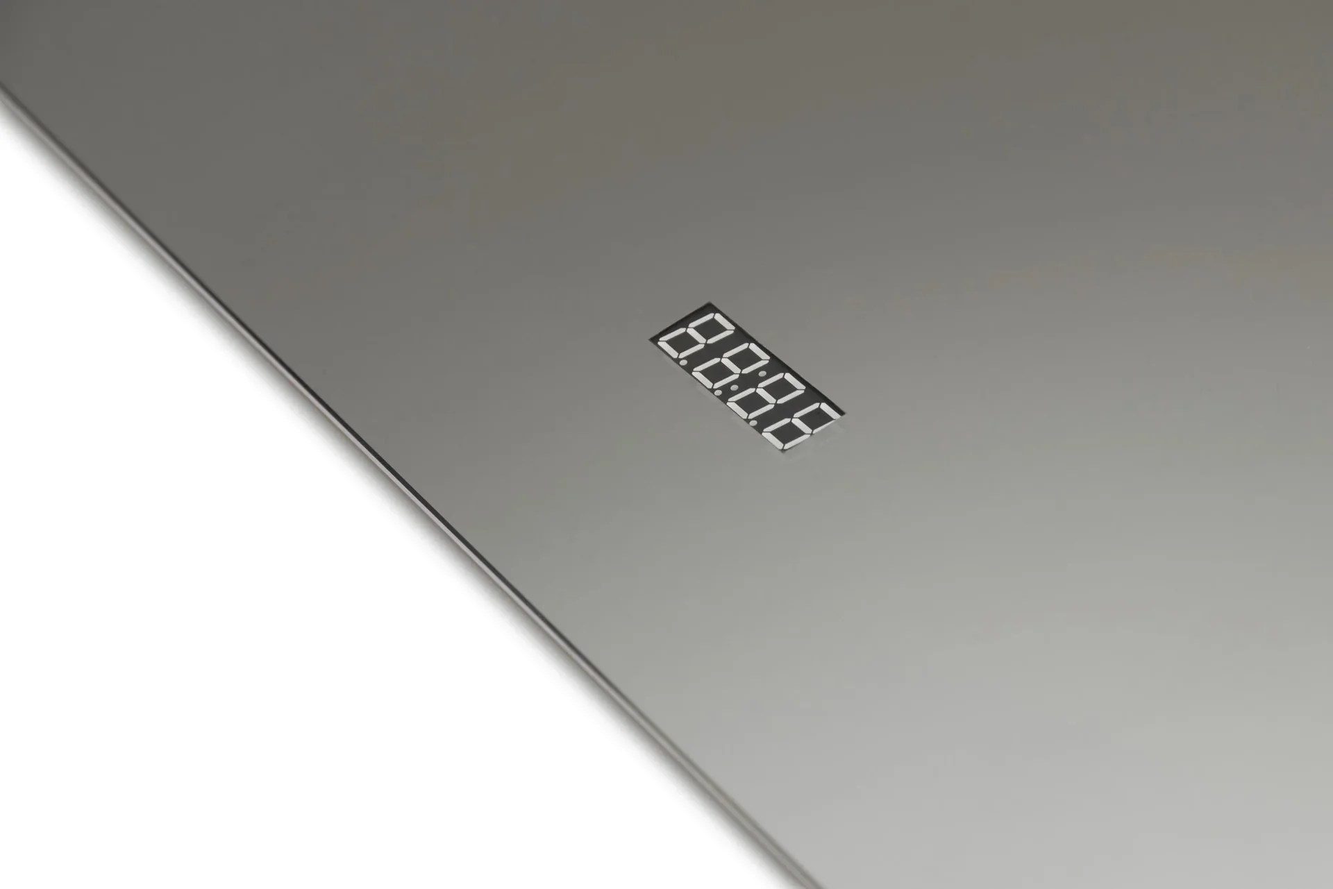 Badezimmerspiegel mit Beleuchtung, "Star" - 120 x 60 cm - Lichtfarbe neutralweiß - Digitaluhr - 1