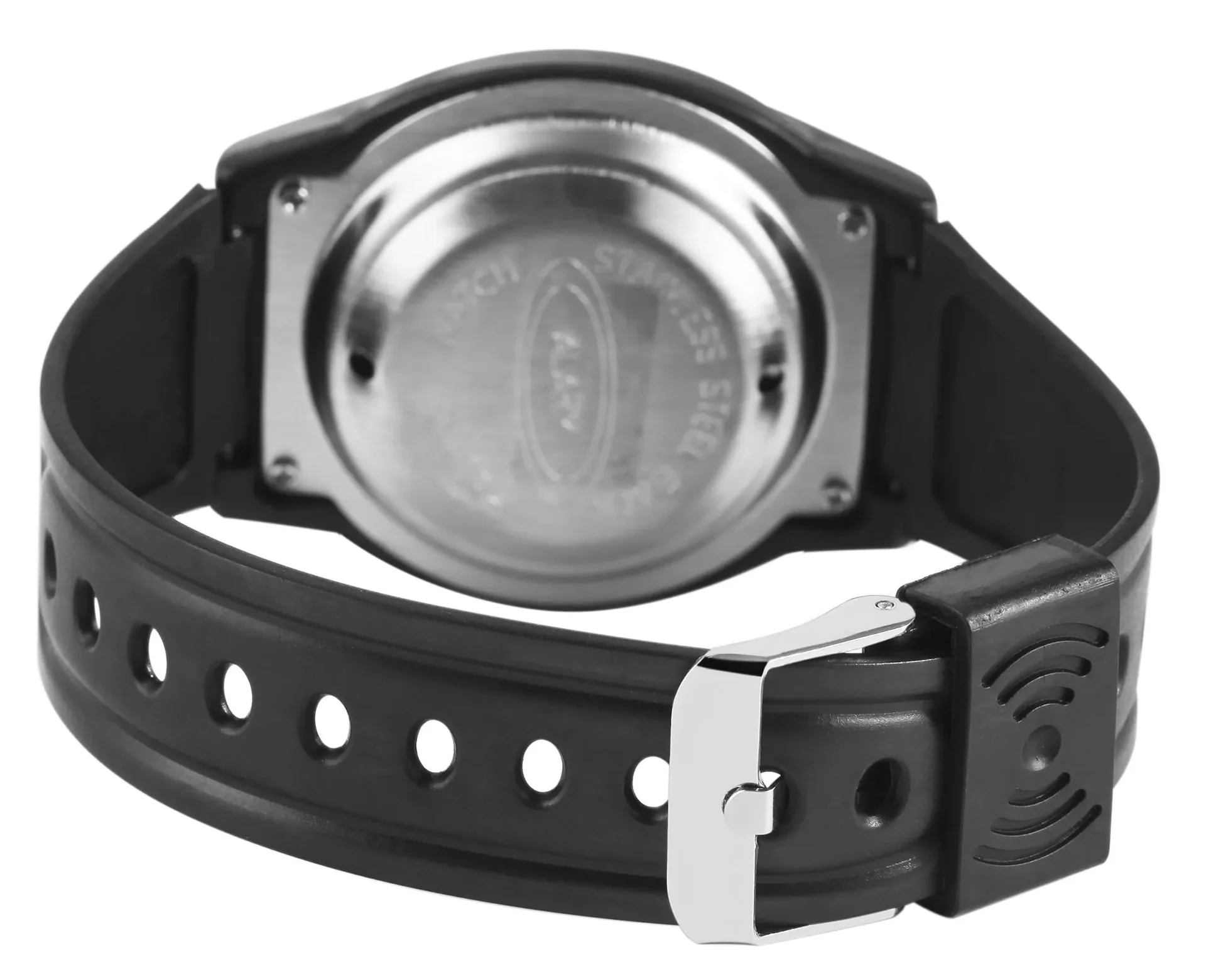 Sprechende Digitaluhr mit Alarm und Silikonarmband - 0