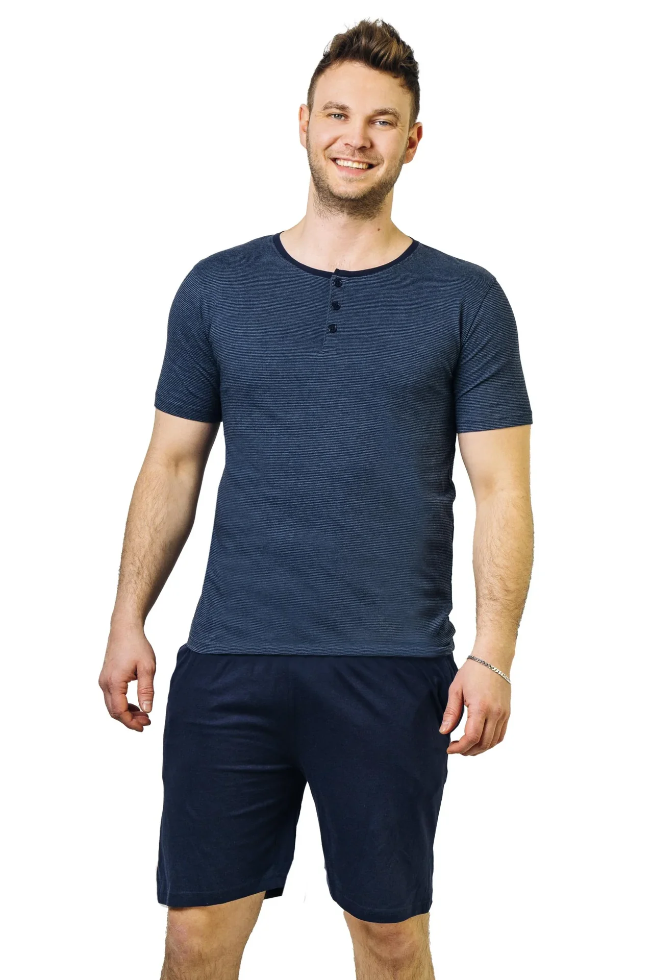 Schlafanzug kurz, Farbe blau, Gr.M - 0