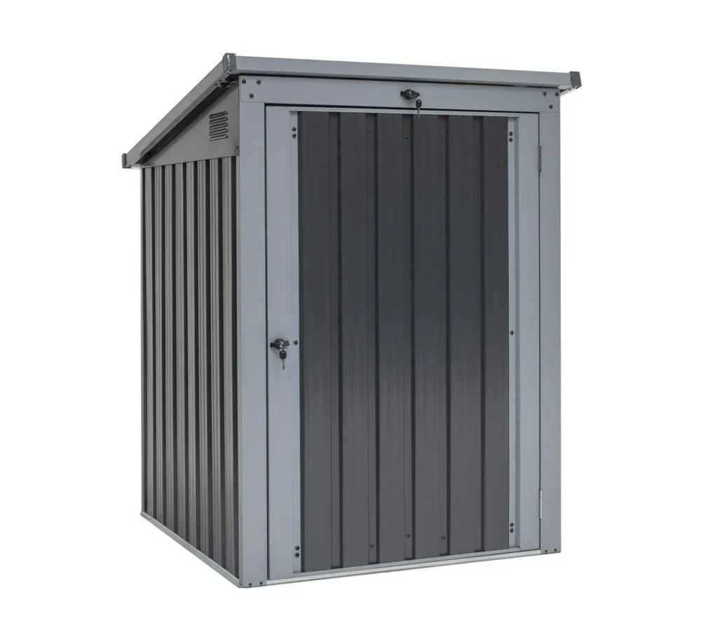 Metall Mülltonnenbox 1-fach anthrazit/lichtgrau, 101x104x134 cm - 3