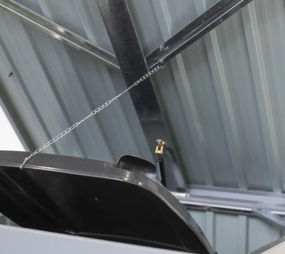 Metall Mülltonnenbox 1-fach anthrazit/lichtgrau, 101x104x134 cm - 5