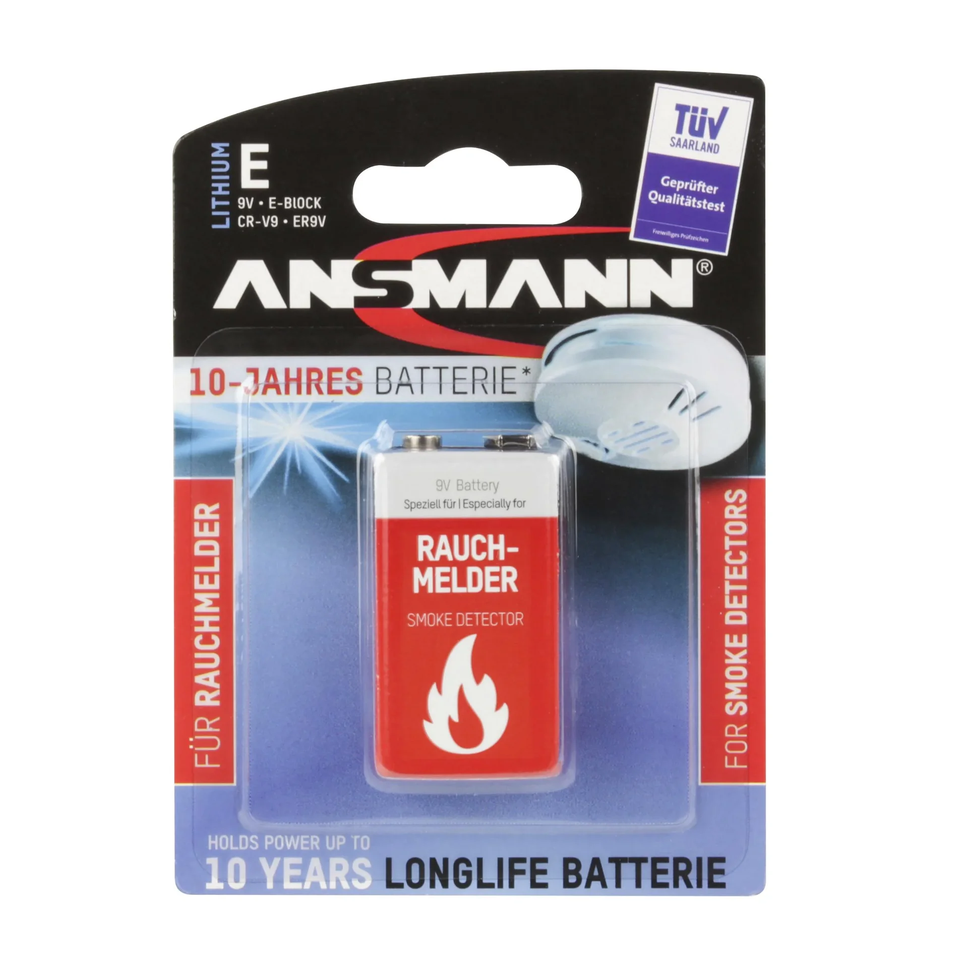 Lithium 9V Block Rauchmelderbatterie - 0
