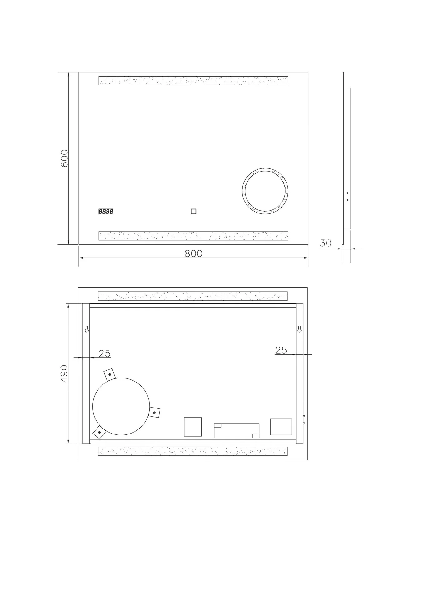 Badezimmerspiegel mit Beleuchtung, "King" - 80 x 60 cm - Lichtfarbe neutralweiß - Beleuchteter Kosmetikspiegel - 4