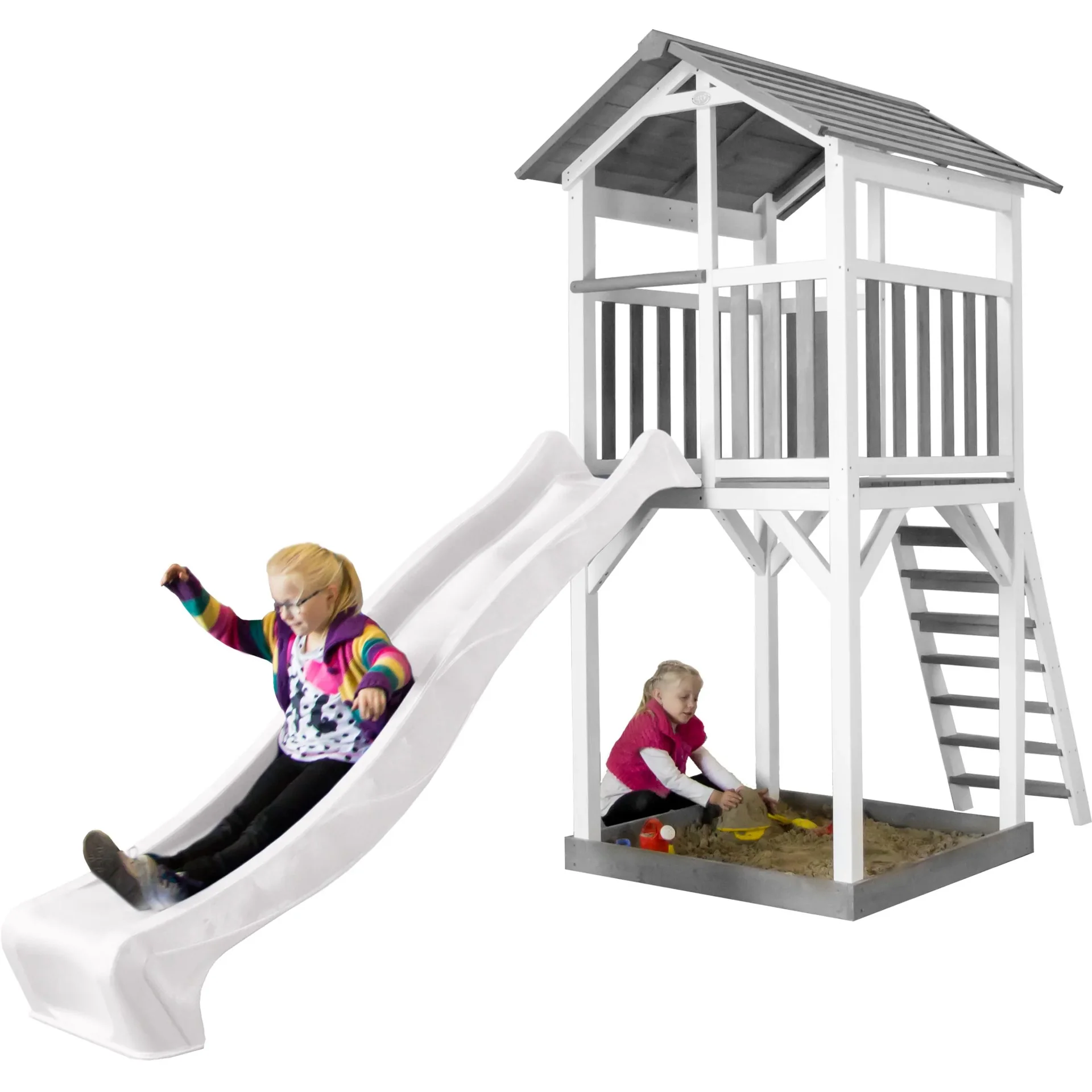 Beach Tower Spielturm - Weiße Rutsche - 4