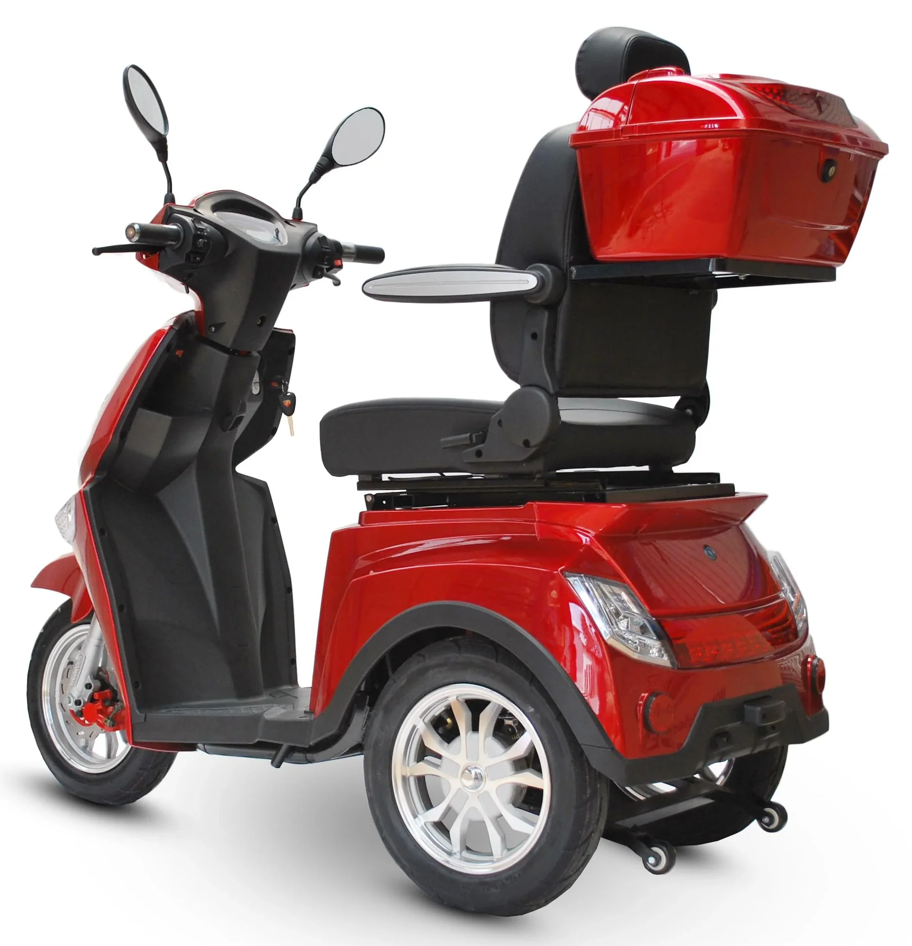 Elektromobil rot - 25 km/h - 1000 Watt - Seniorenmobil - 10