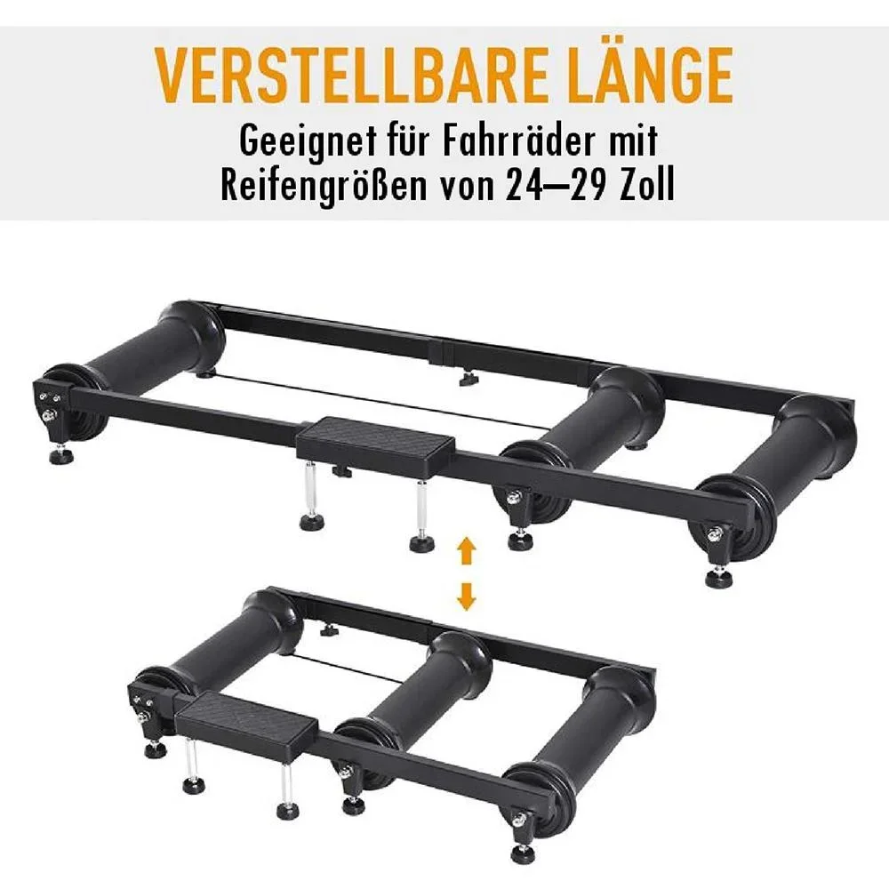 Rollentrainer Heimtrainer Indoor-Training Alu Schwarz - 5