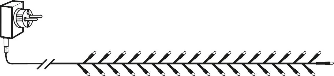 Lichterkette mit 180 warmweißen LEDs, IP44 - 0