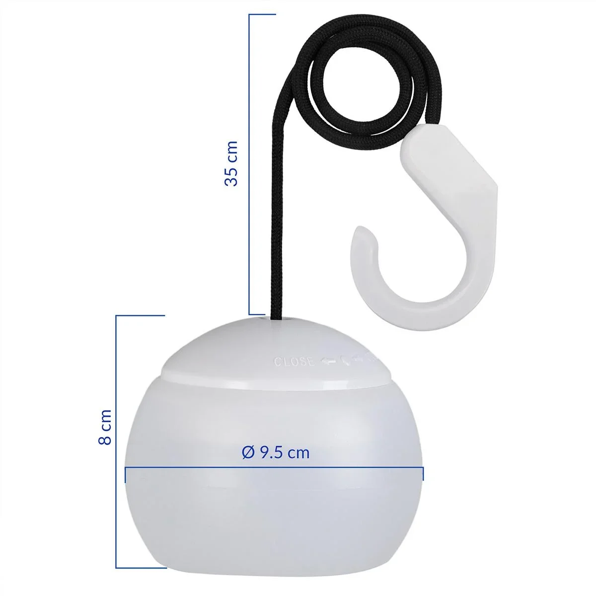 LED-Hängelampe - Außen- und Innenbeleuchtung - mit Haken - 4er-Set - 0