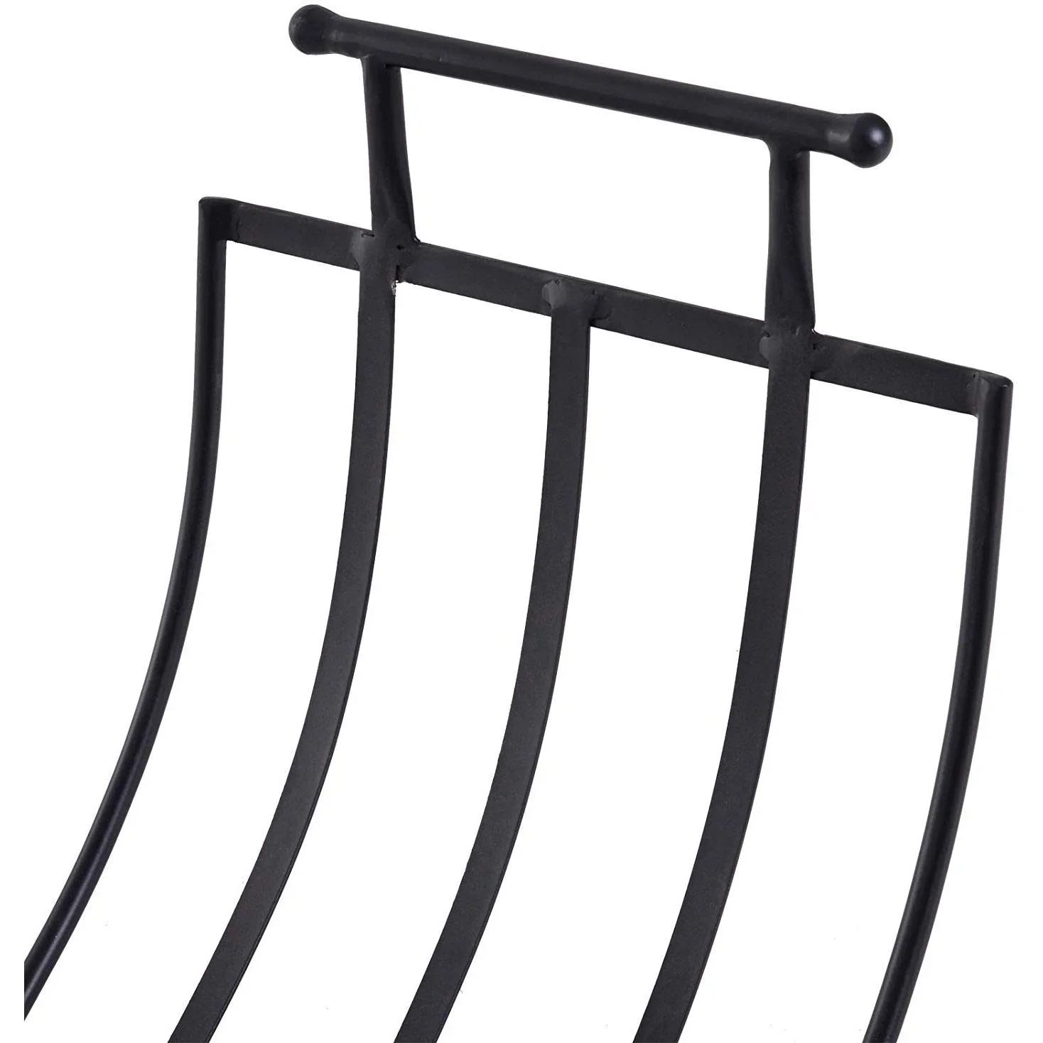 Kaminholzregal Brennholzregal Feuerholzregal Kaminholzhalter Holzablage Metall 30kg belastbar Schwarz 60 x 35 x 45 cm - 5