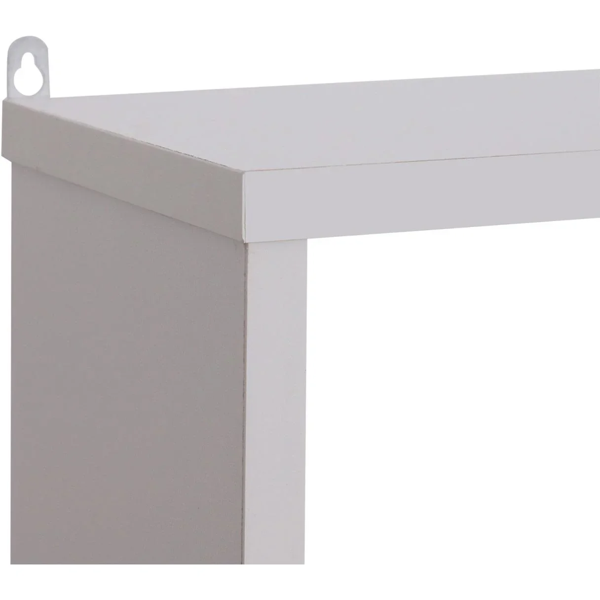 Wandregal Hängeregal Schweberegal Bücherregal Wandboard Organizer Holz Weiß 85 x 14,5 x 47,5 cm - 1