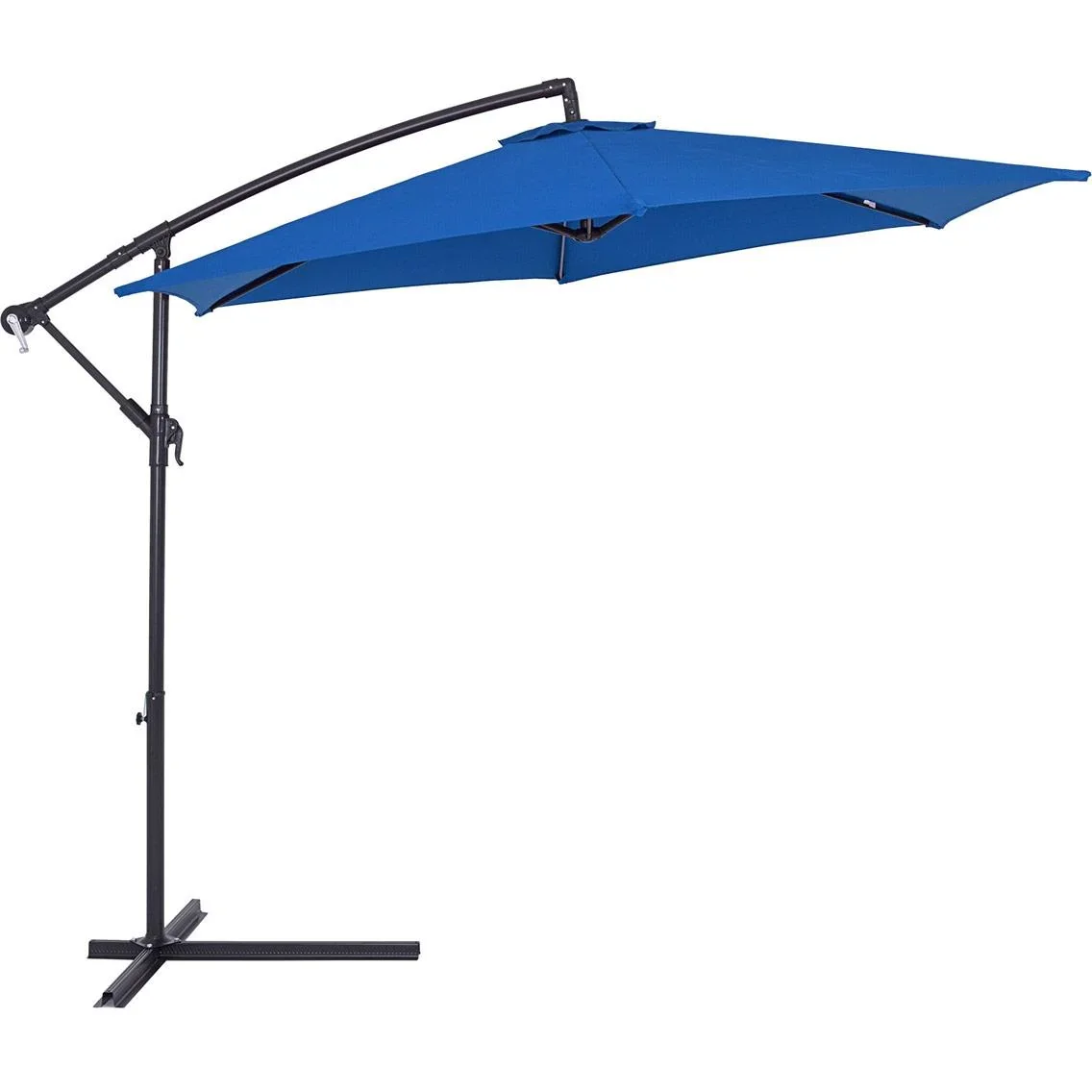 Sonnenschirm faltbar Aluminium blau Ø 330 cm UV-Schutz 40+ - 3
