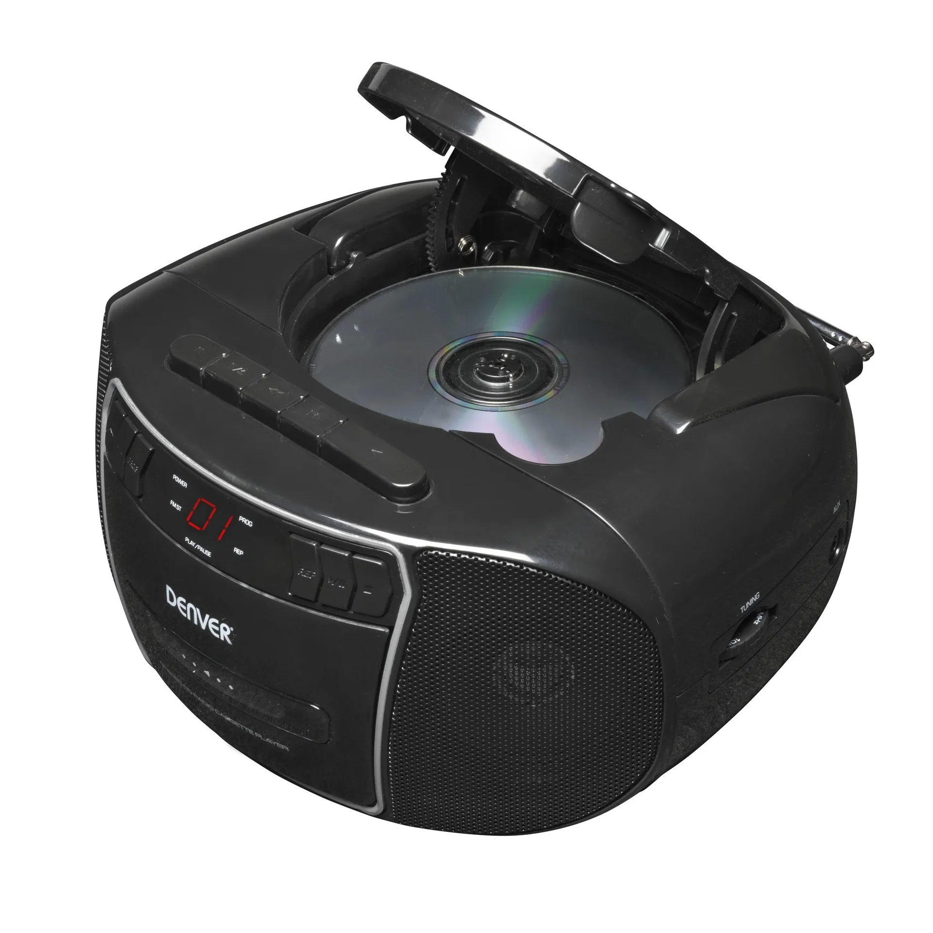 Tragbarer CD-Player mit Kassette, Radio und Aux-Eingang TCP-40 - 4