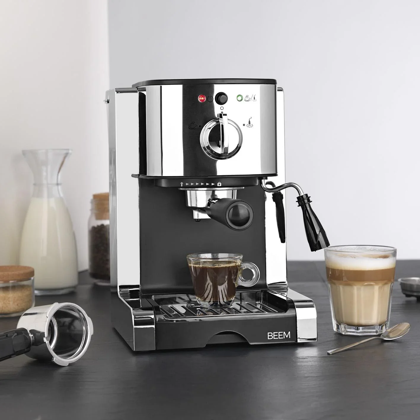 Espresso Perfekt, Siebträger-Maschine, silber - 7
