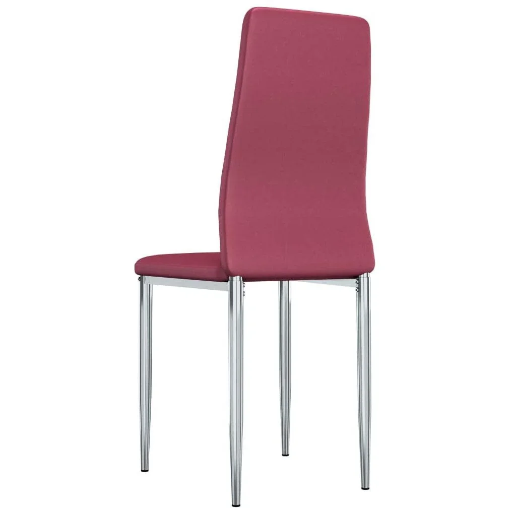 Esszimmerstühle 2-Sitzer Kunstleder rot - 0