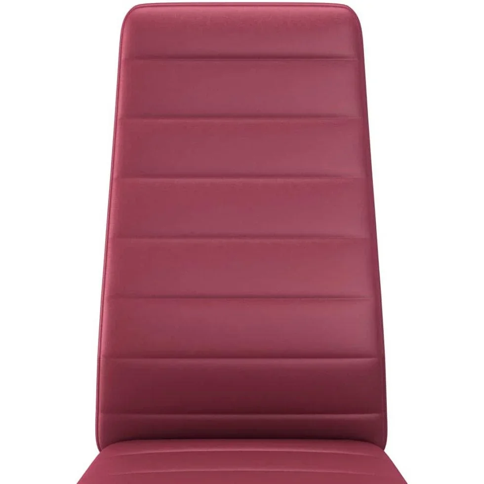 Esszimmerstühle 2-Sitzer Kunstleder rot - 1