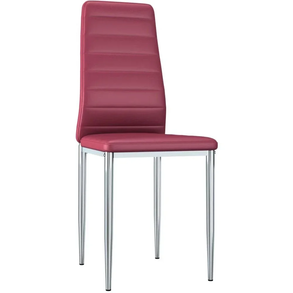 Esszimmerstühle 2-Sitzer Kunstleder rot - 2