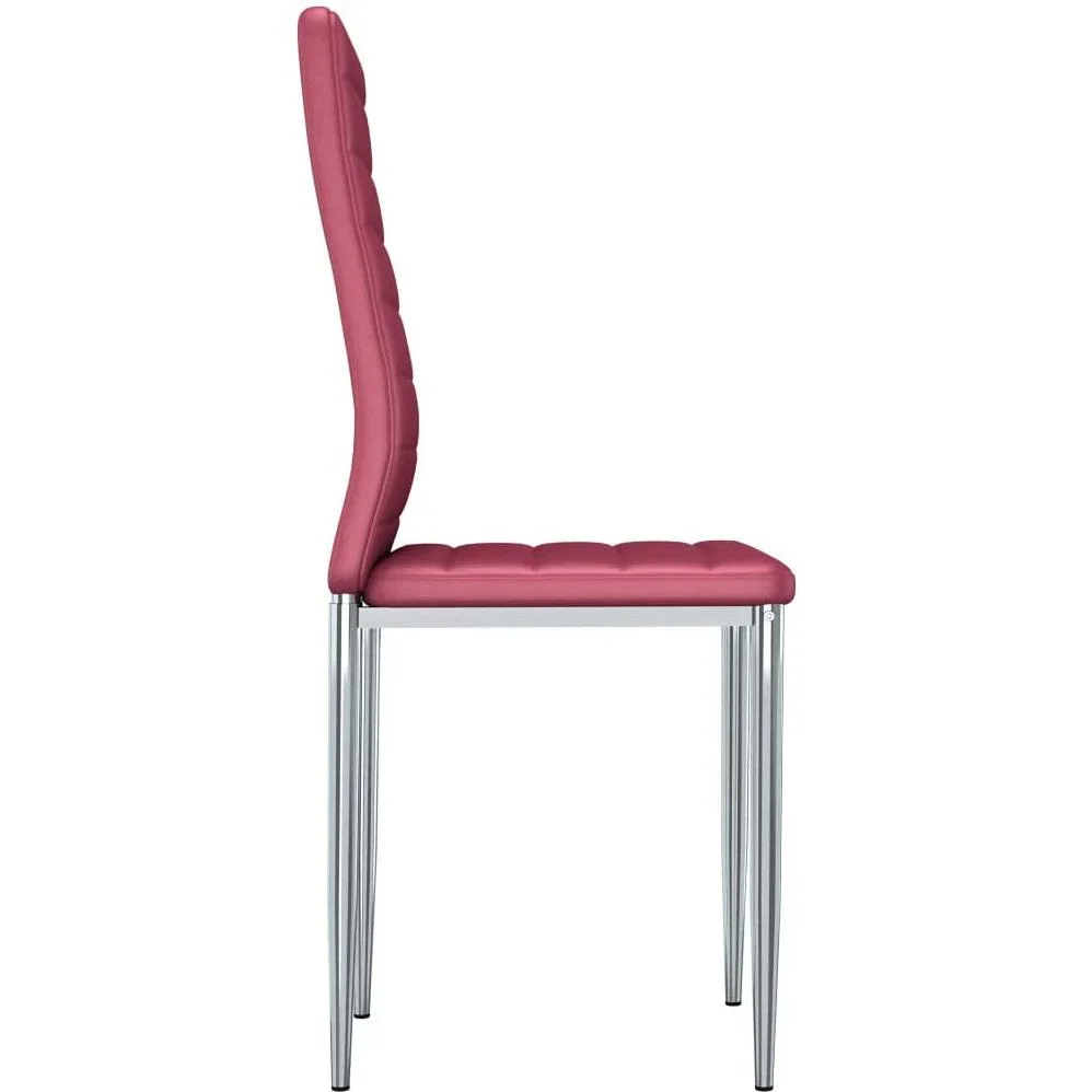 Esszimmerstühle 2-Sitzer Kunstleder rot - 3
