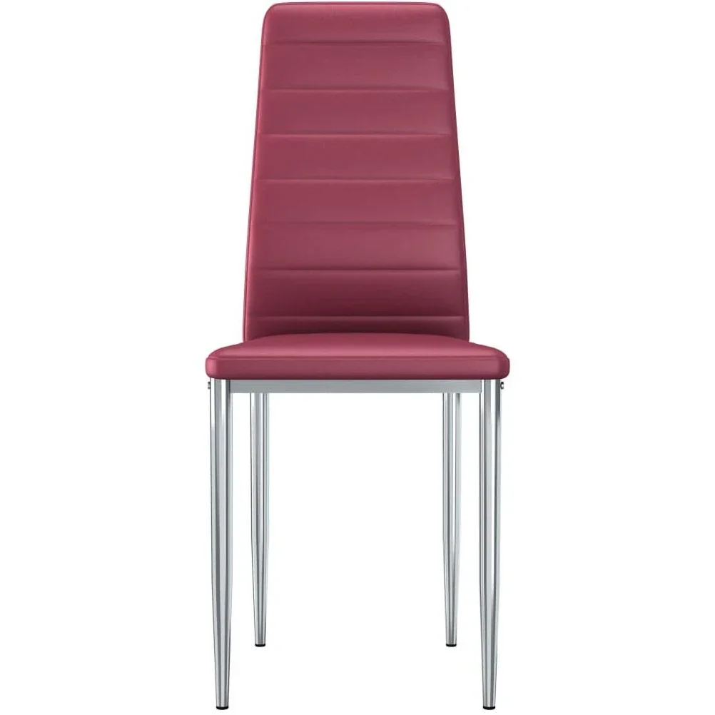 Esszimmerstühle 2-Sitzer Kunstleder rot - 4