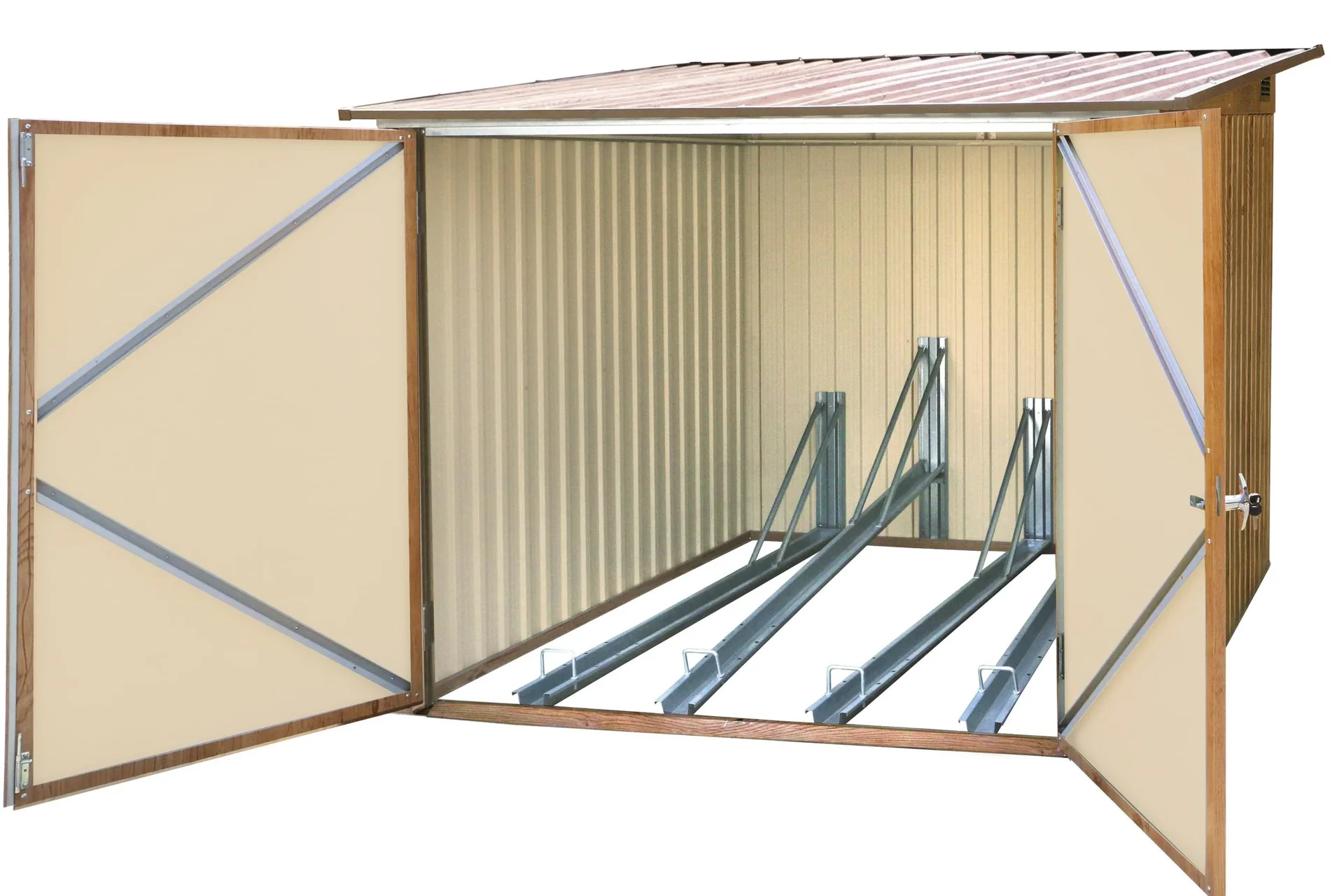 Fahrradbox Holz-Dekor Eiche - 2