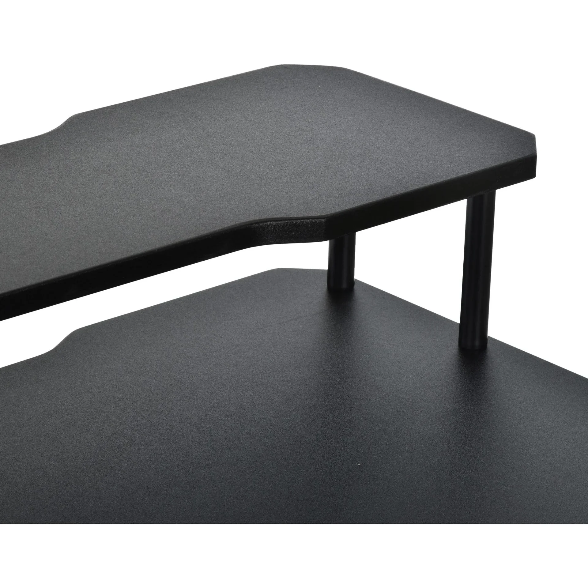 Schreibtisch mit Kopfhörerhaken, schwarz - 1