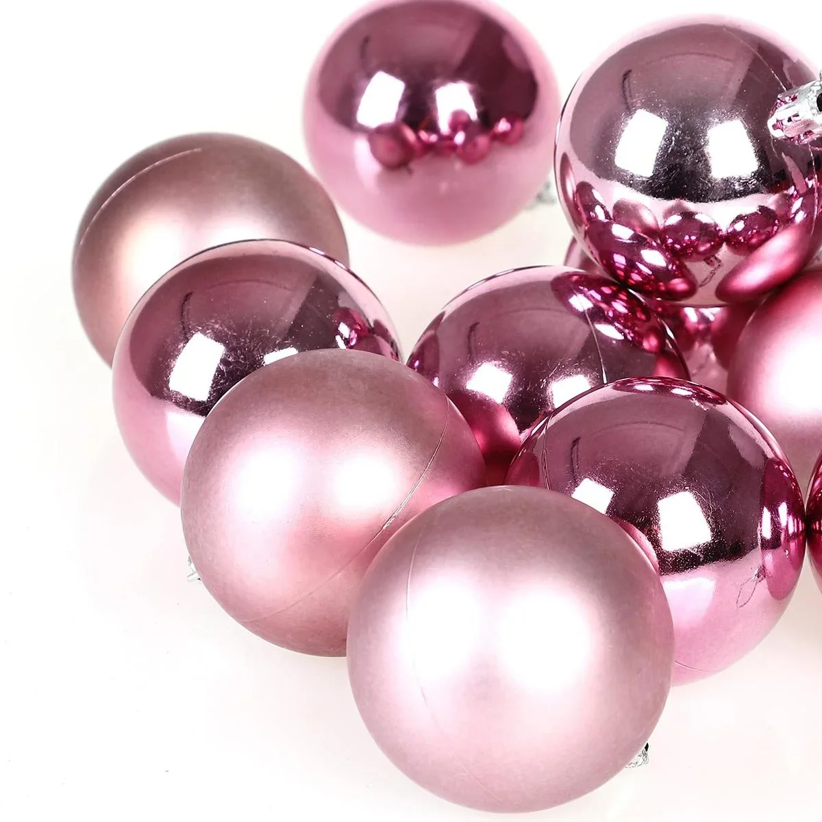 Weihnachtskugeln - Christbaumschmuck - 54 Stück Pink - 3