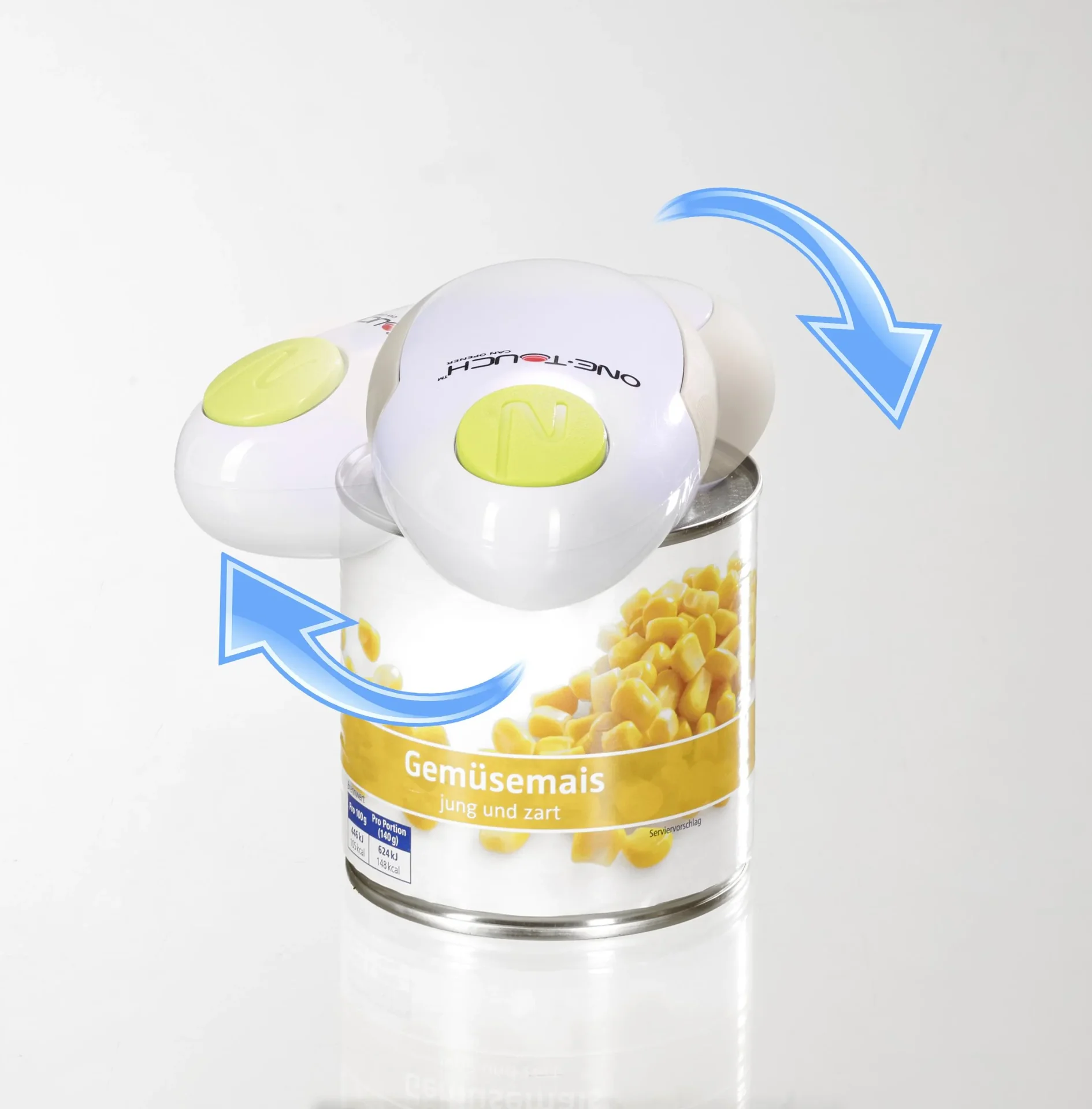 Vollautomatischer Sicherheits-Dosenöffner, Weiß/ Grün - 2