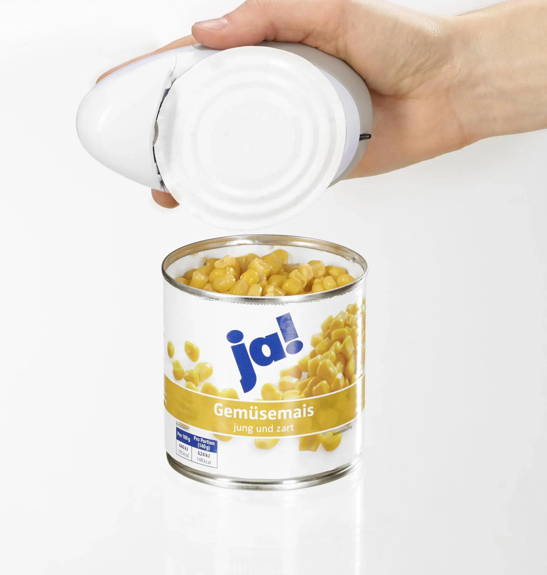 Vollautomatischer Sicherheits-Dosenöffner, Weiß/ Grün - 8