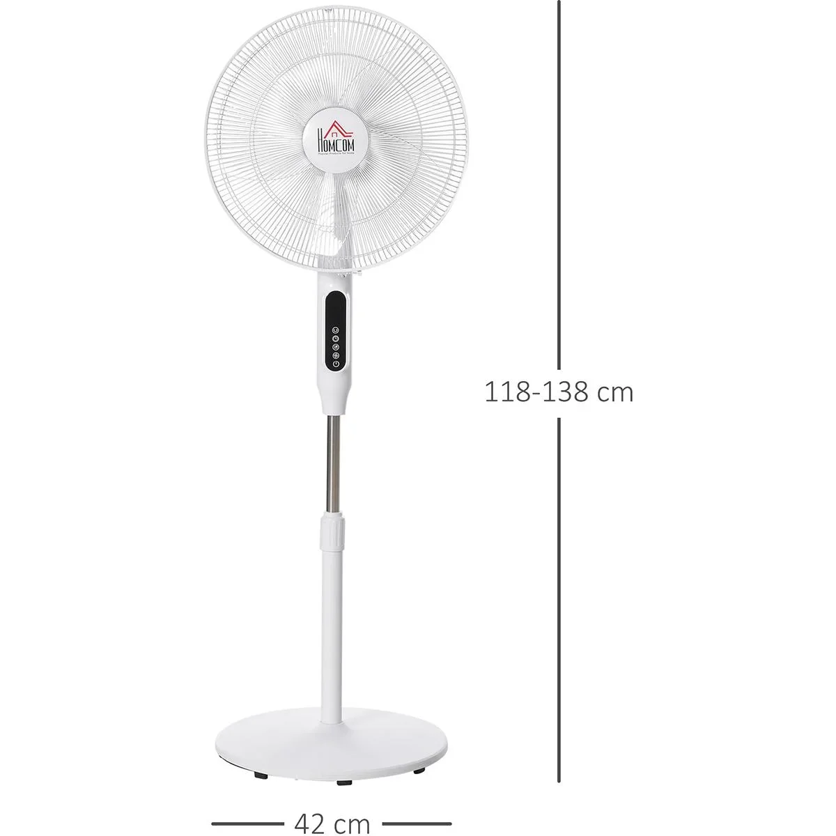 Standventilator mit 3 Belüftungsstufen schwarz/weiß - 0