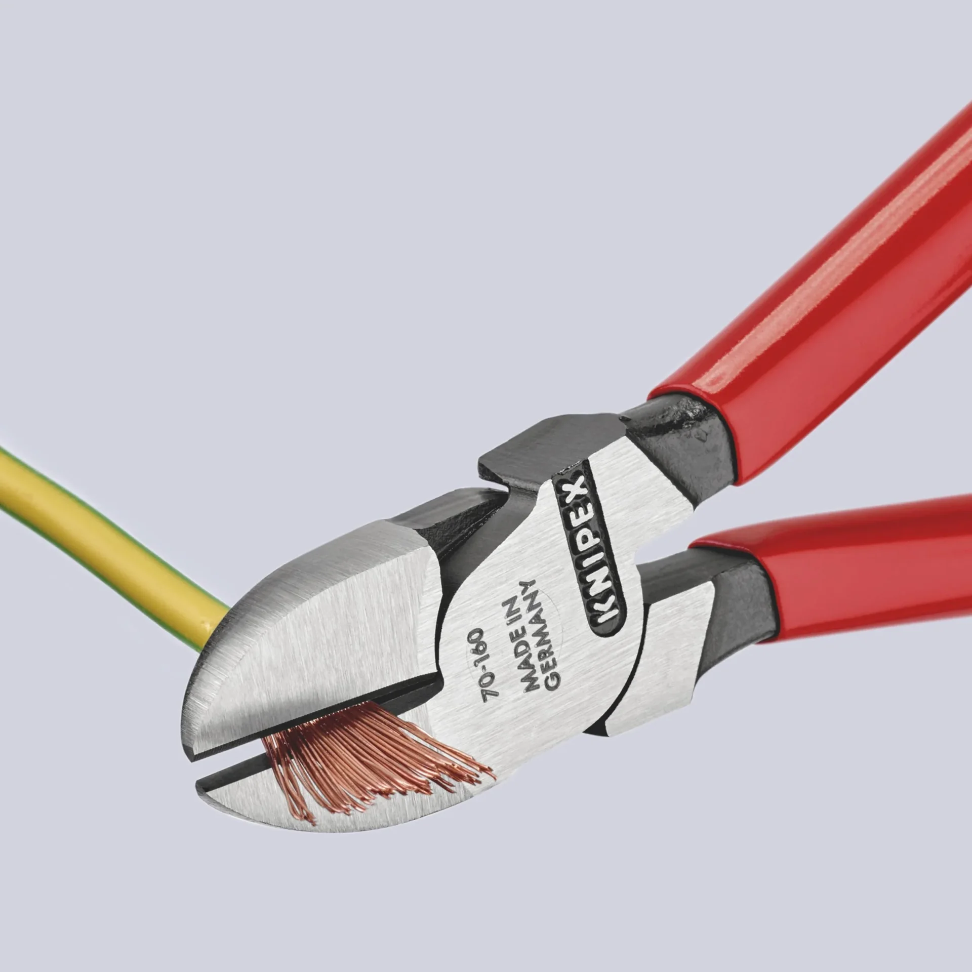 Seitenschneider mit Kunststoff überzogen schwarz atramentiert poliert 160 mm Schneide mit Facette - 1