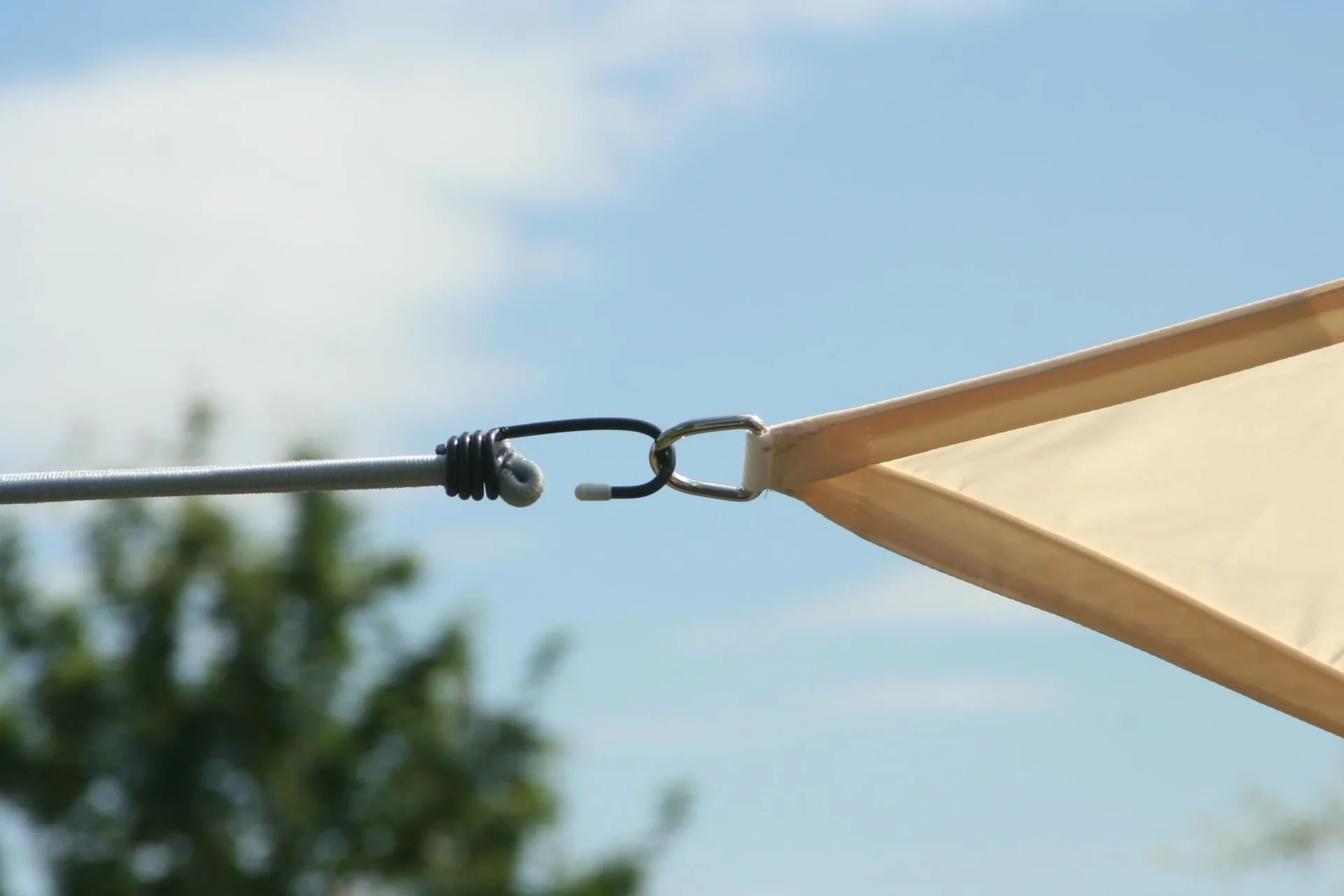 Viereck-Sonnensegel wasserabweisend elfenbein 250 x 300cm - 0