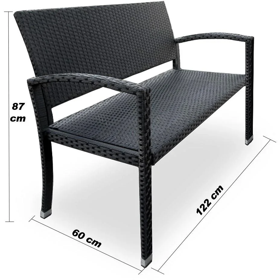 Polyester Gartenbank 2 Sitzer - 2