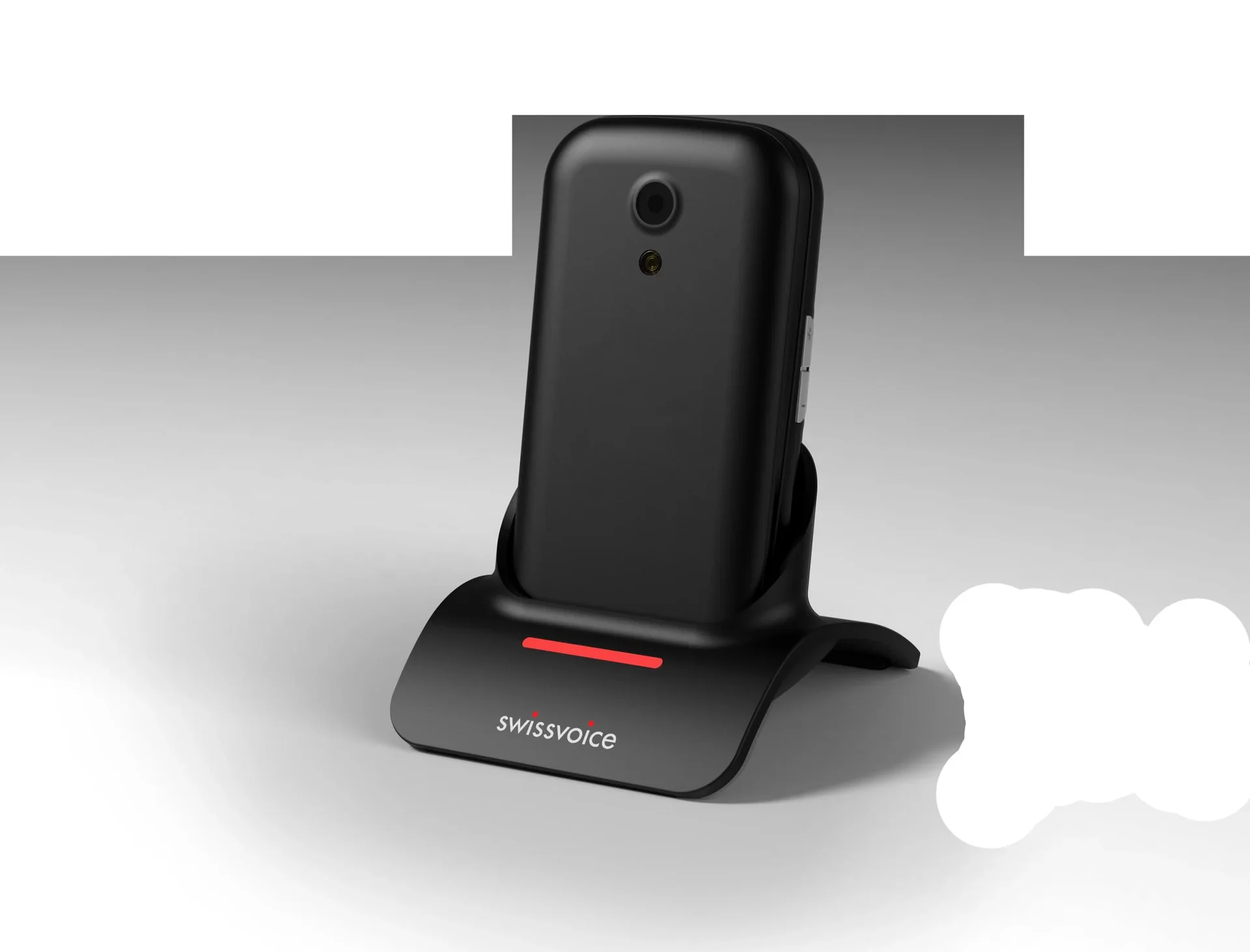 Seniorenhandy mit Sprachausgabe und SOS Taste, schwarz - 0