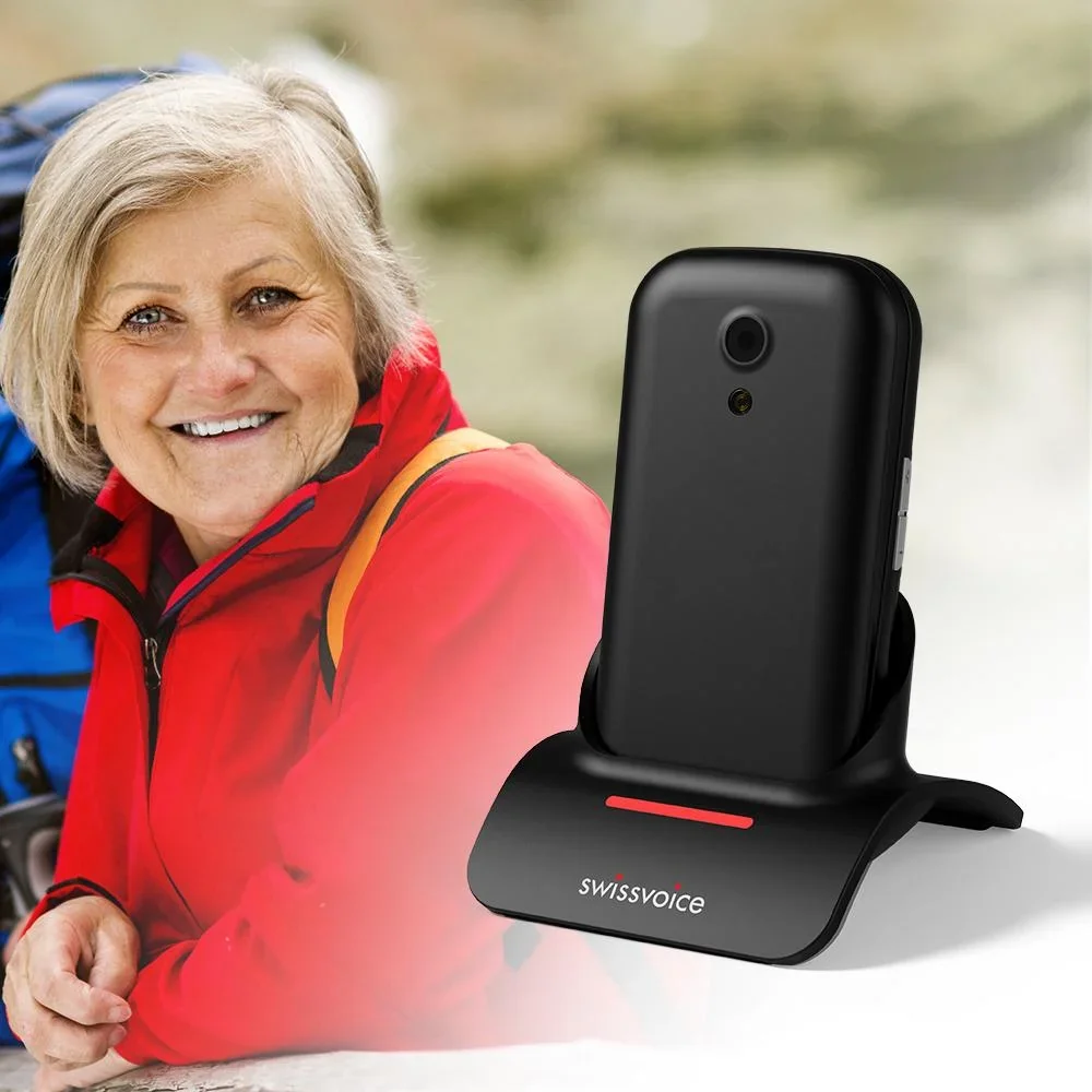 Seniorenhandy mit Sprachausgabe und SOS Taste, schwarz - 5