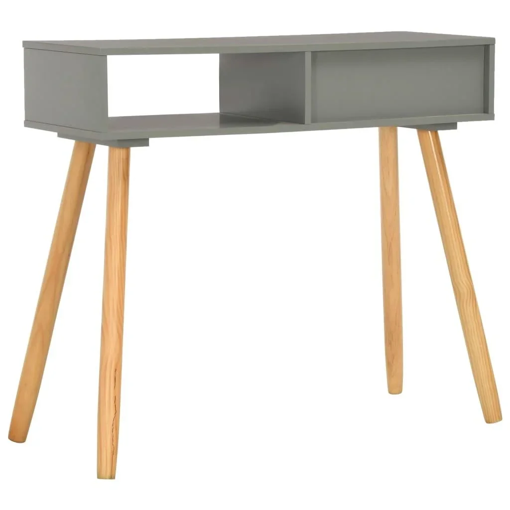 Wandtisch 80x30x72 cm Kiefer massiv grau - 1