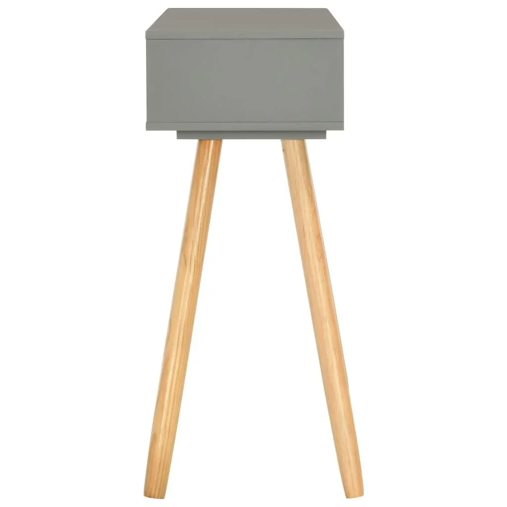 Wandtisch 80x30x72 cm Kiefer massiv grau - 2