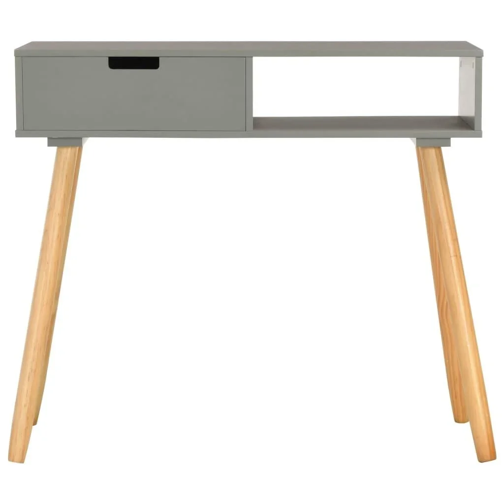 Wandtisch 80x30x72 cm Kiefer massiv grau - 3