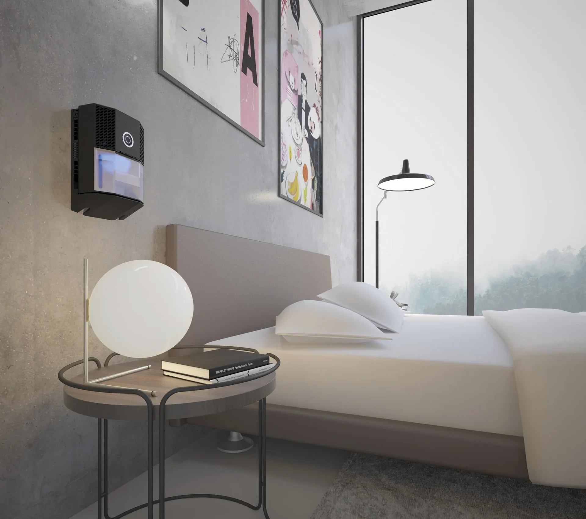 Luftentfeuchter "Vida 2", 1-Liter-Tank, 30 m² ,18 Watt, Schwarz - 1