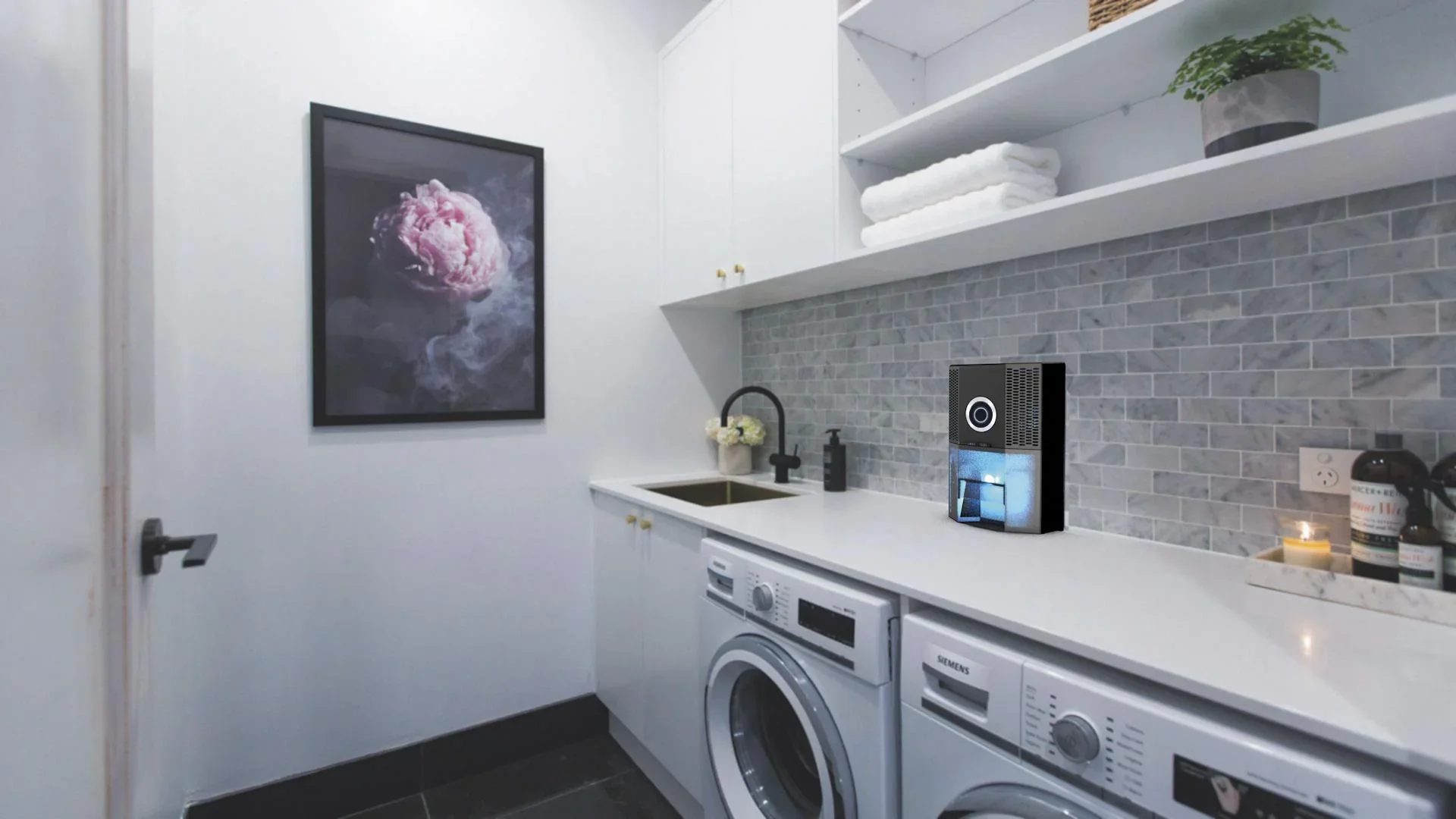 Luftentfeuchter "Vida 2", 1-Liter-Tank, 30 m² ,18 Watt, Schwarz - 5